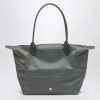 Longchamp Graphite-Coloured Le Pliage Green M Bag