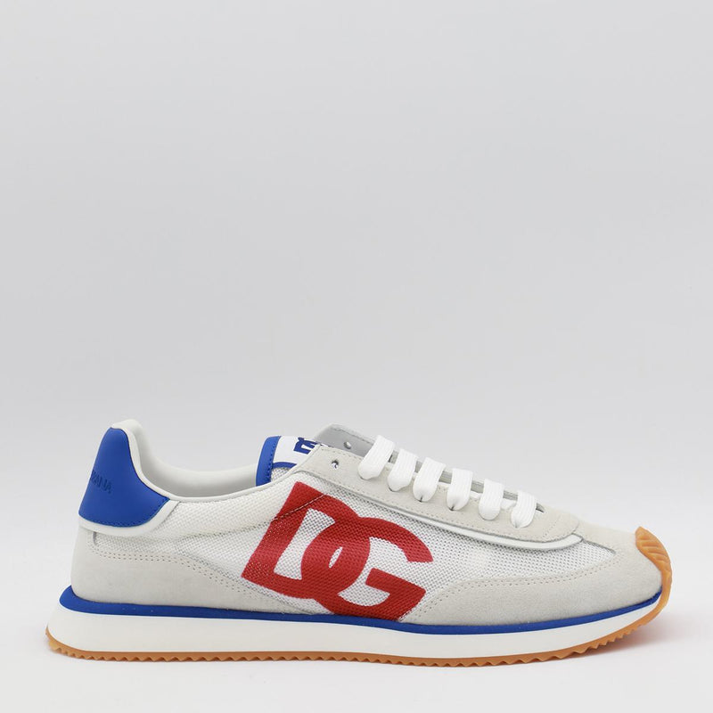 Dolce & Gabbana White And Blue Sneakers