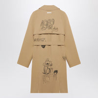 1989 Studio Embroidered Trench Scribble