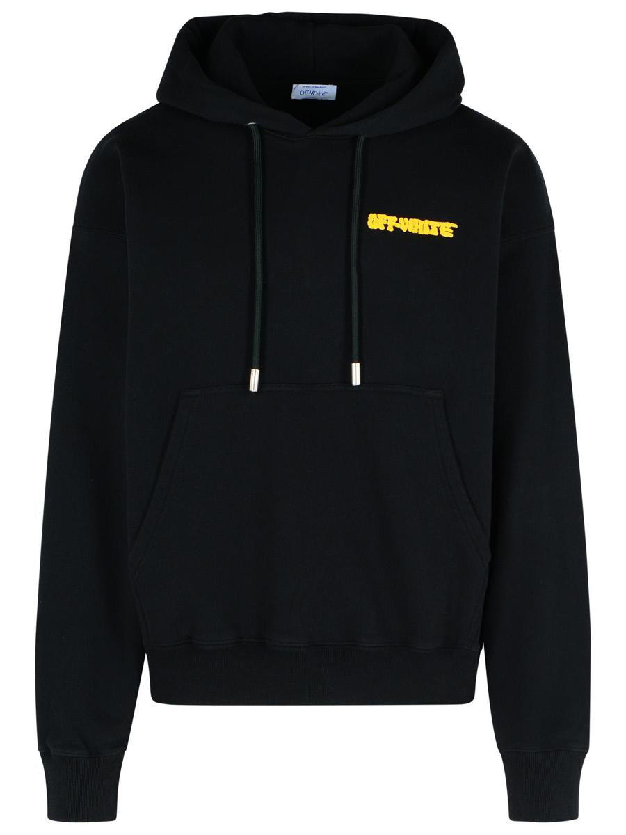 Off-White Black Cotton Sweatshirt