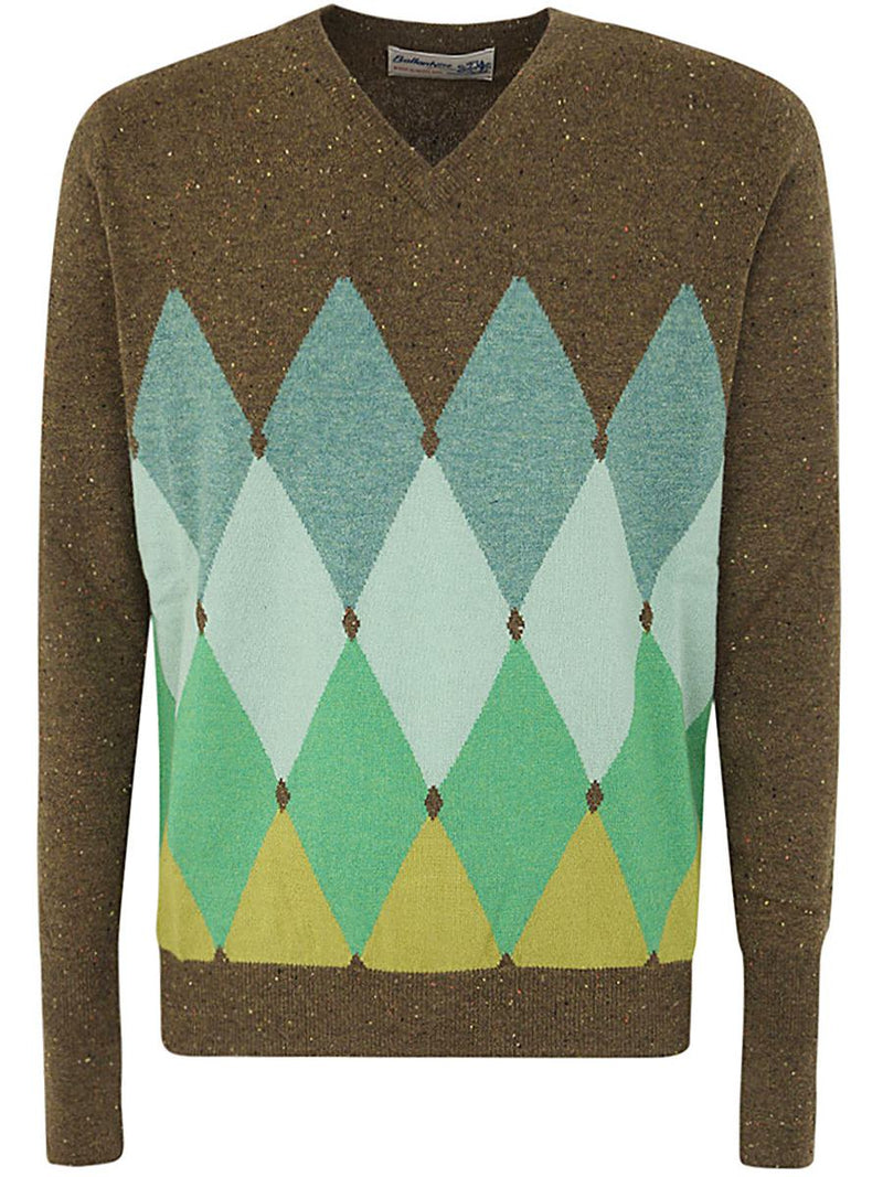 Ballantyne V Neck Pullover With Diamonds Clothing