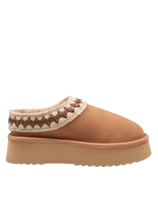 Mou Suede Platform Clog