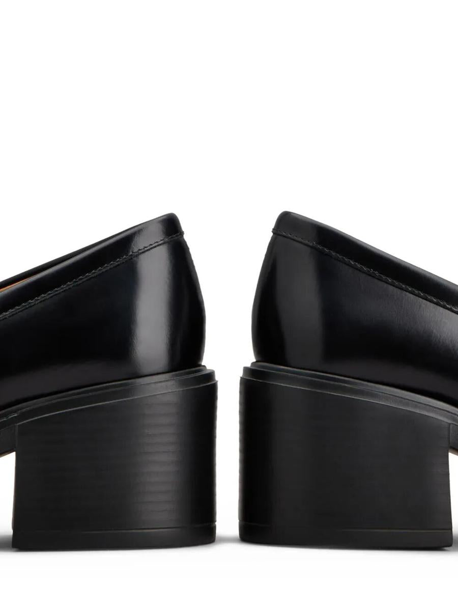 Tod'S Leather Heeled Penny Loafers Shoes