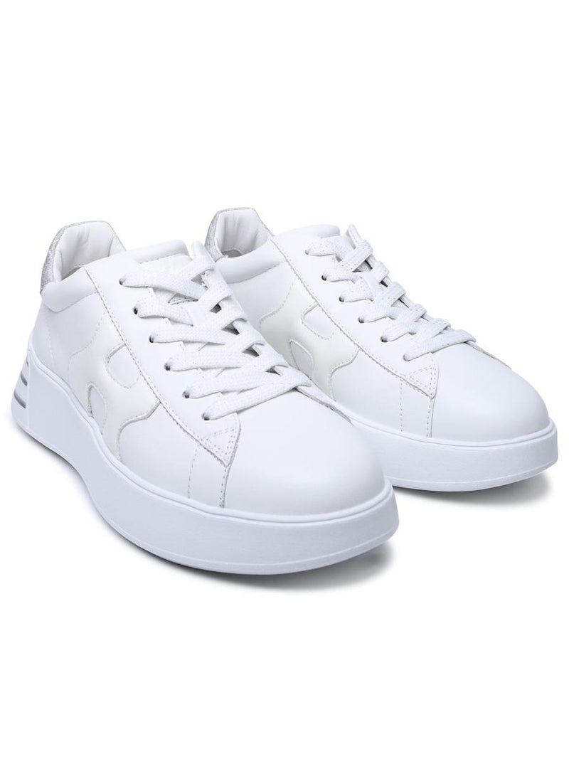 Hogan White Leather Rebel Sneakers