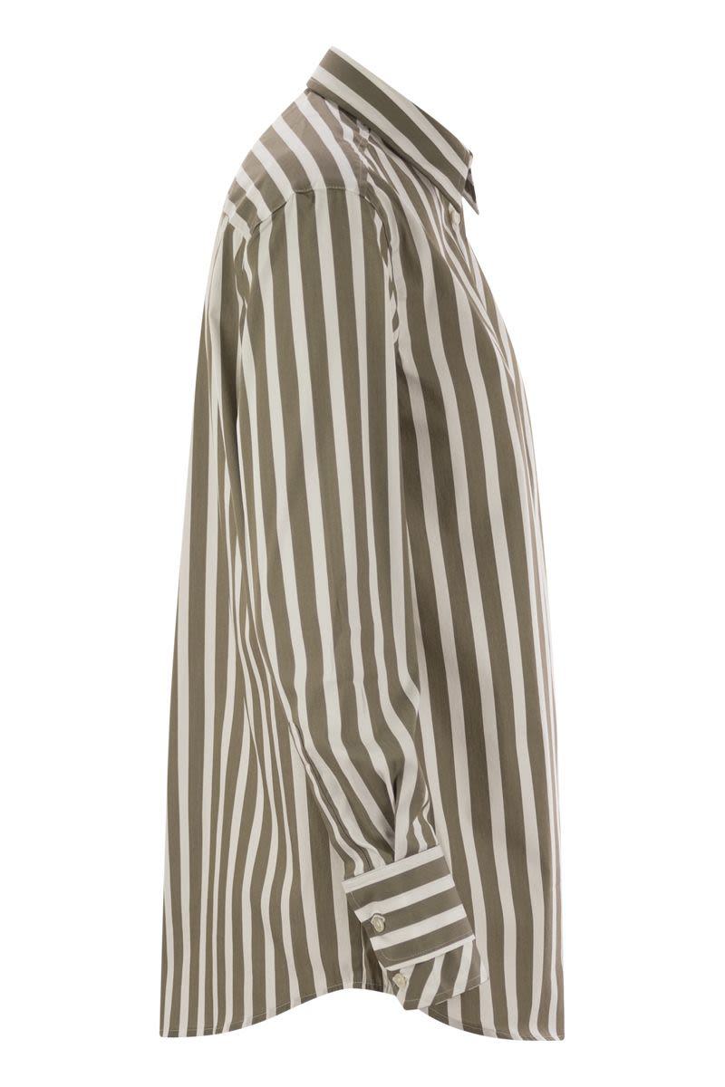 Fay Regular Striped Stretch Cotton Shirt