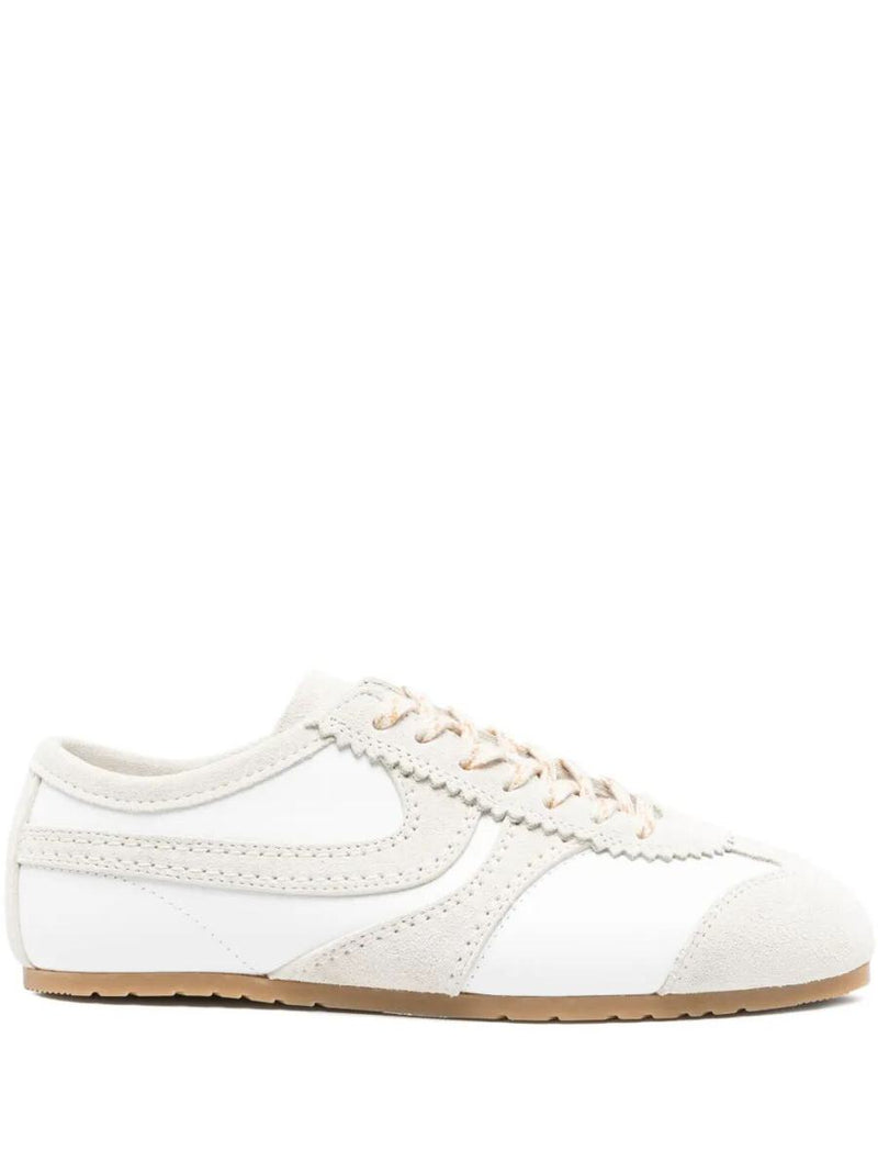 Dries Van Noten Leather Sneakers With Suede Inserts Shoes