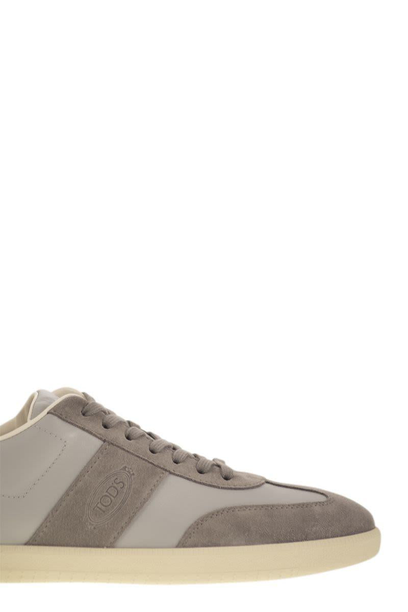 Tod'S Smooth Leather And Suede Tabs Sneakers