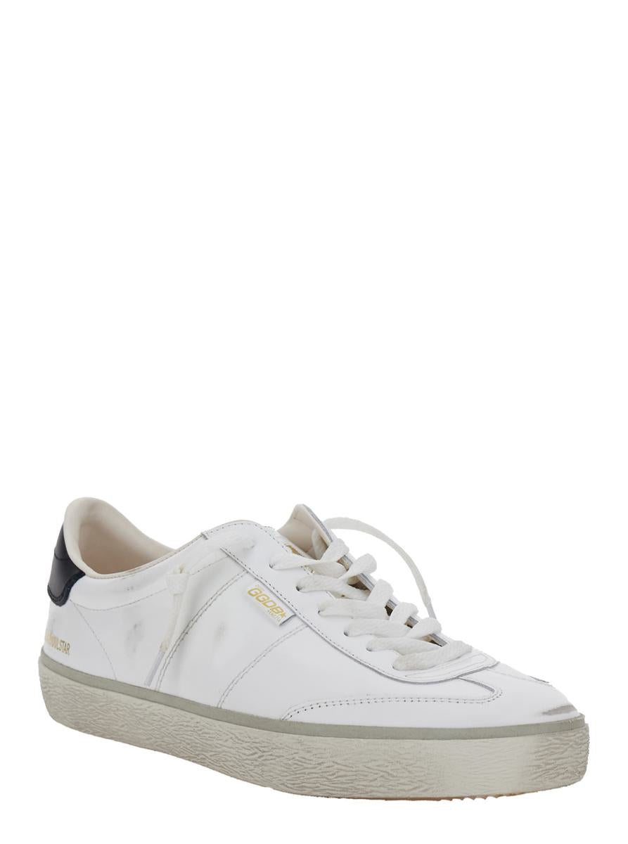 'Soul-Star' White Low Top Sneakers With Logo Patch On The Tongue And Logo Lettering On The Rear In Leather Man