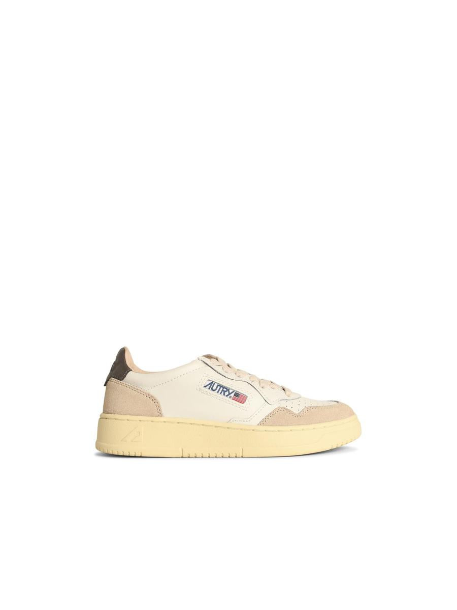 Autry 'Medalist Low' White Leather Sneakers