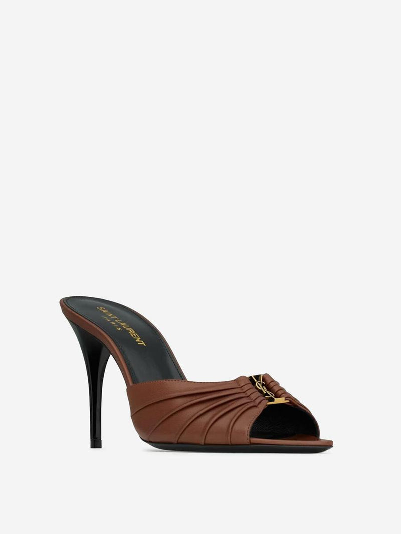 Saint Laurent Babylone Lambskin Mules