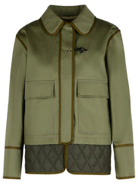 Fay Green Cotton Blend Jacket