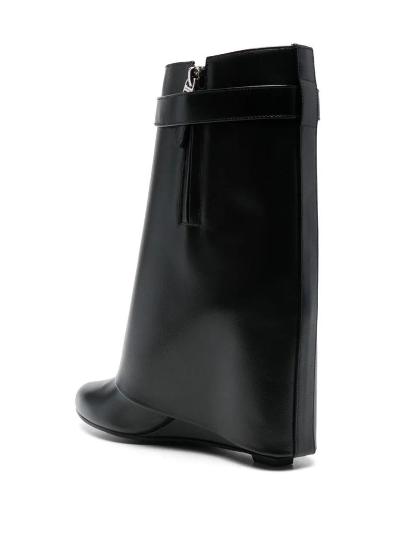 Givenchy Shark Lock 90 Leather Ankle Boots Shoes