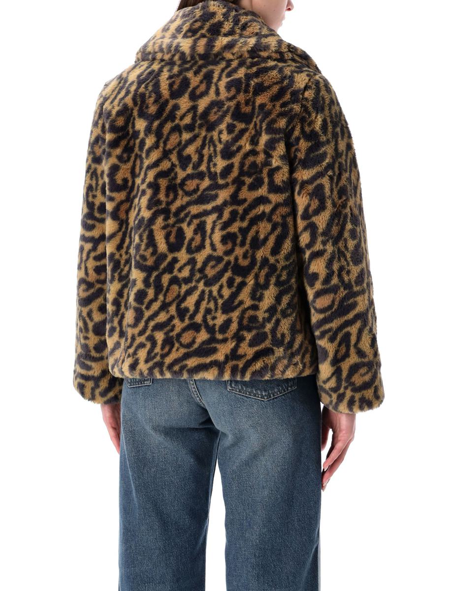 A.P.C. Leopard-Print Faux Fur Johanna Coat A.P.C
