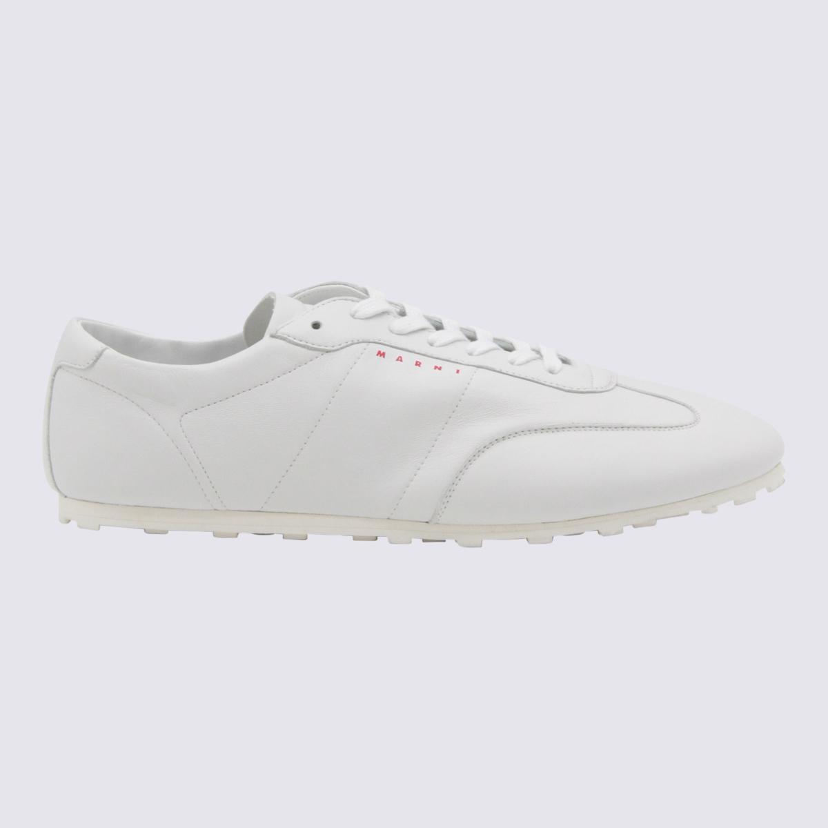 Marni White Leather Softy Soccer Sneakers