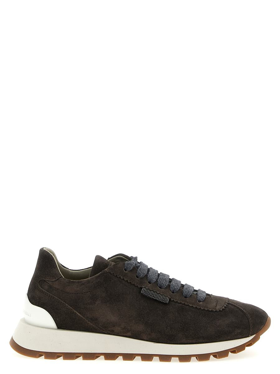 Brunello Cucinelli Shiny Tab Sneakers