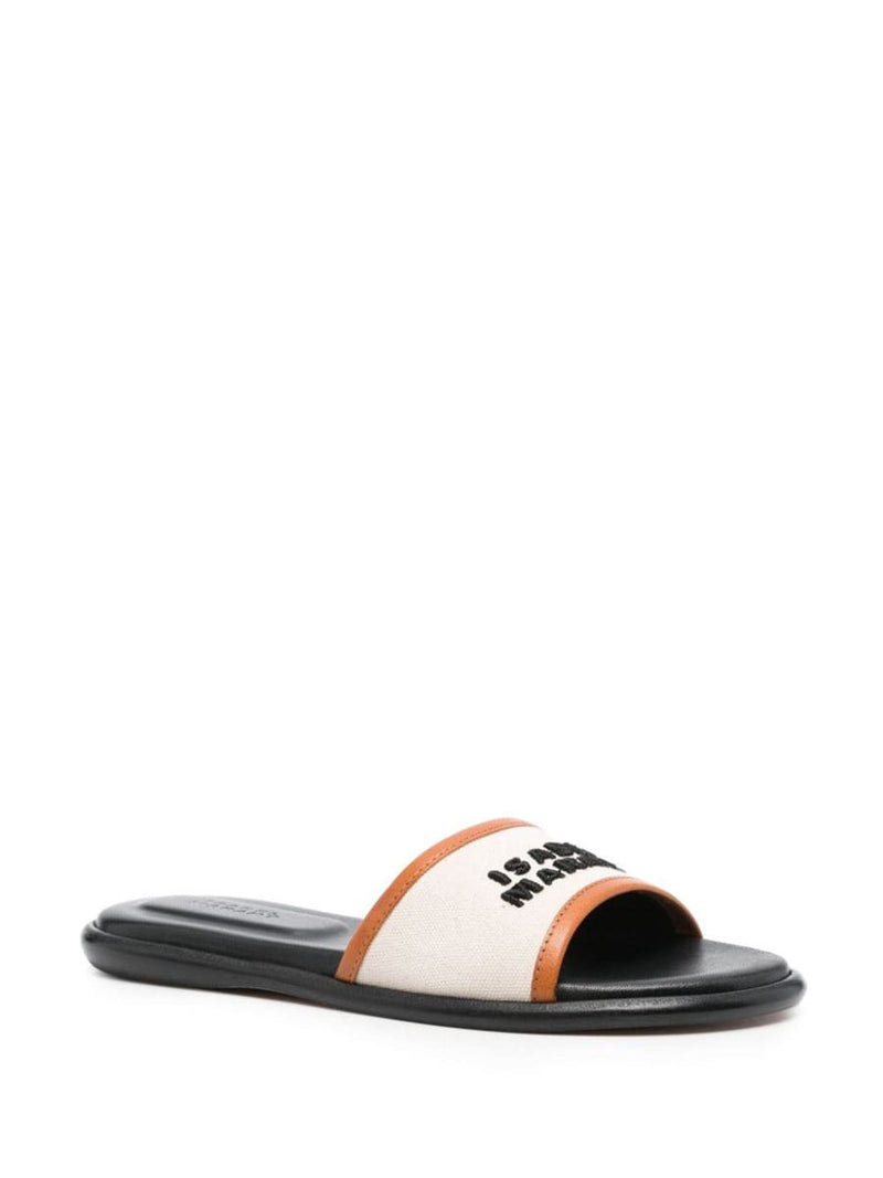 Isabel Marant Vikee Logo Flat Sandals