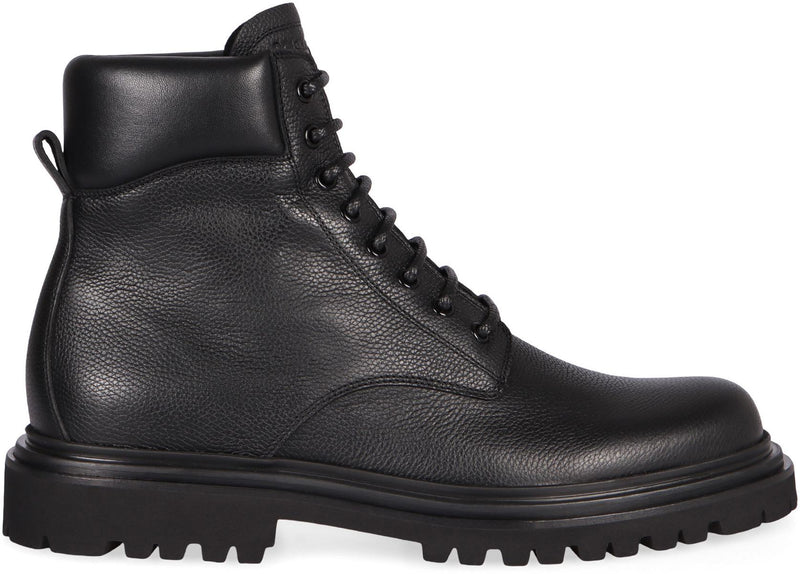 Dolce & Gabbana Leather Lace-Up Boots
