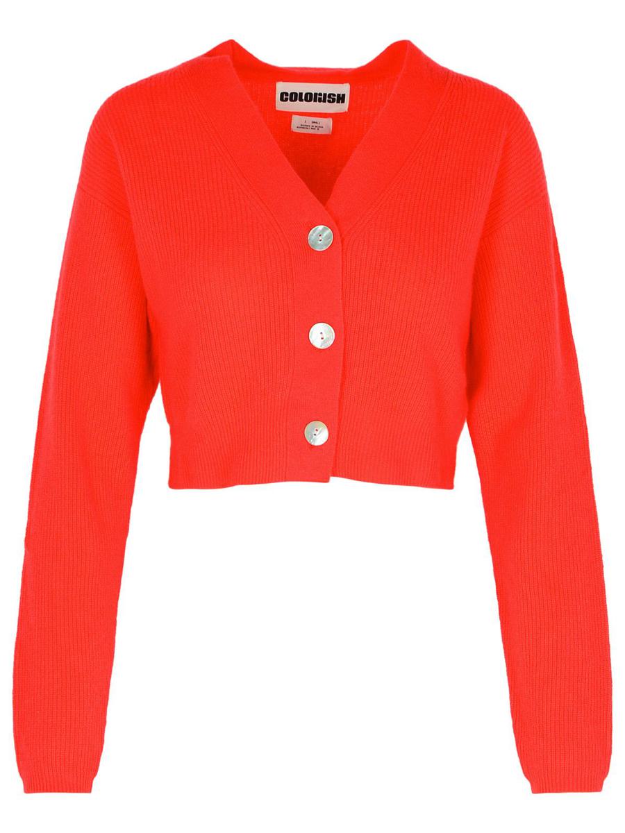 Colorush 'Koa' Red Cashmere Cardigan