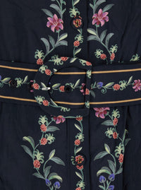 Multicolor Dress With All-Over Floral Pattern And Ruffled Skirt In Fabric Woman