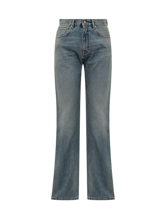 Darkpark Darkpark Blue Denim Straight Leg Jeans
