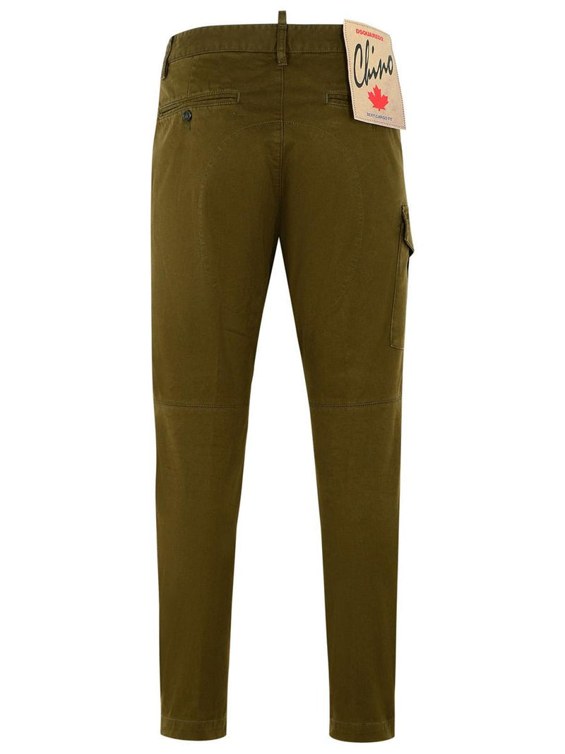 DSQUARED2 'Sexy' Dark Green Cotton Cargo Pantone