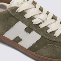 Hogan Green Leather Sneakers