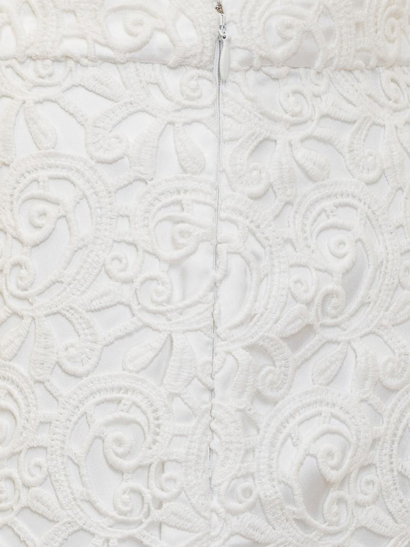 Burberry Macramé Lace Sheath Skirt