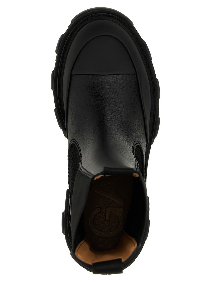 Ganni Leather Ankle Boots