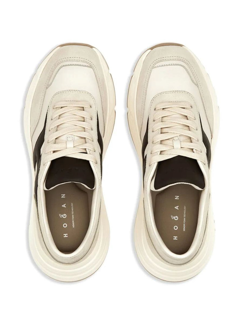 Hogan Hi-Fi Suede And Nappa Leather Sneakers Shoes