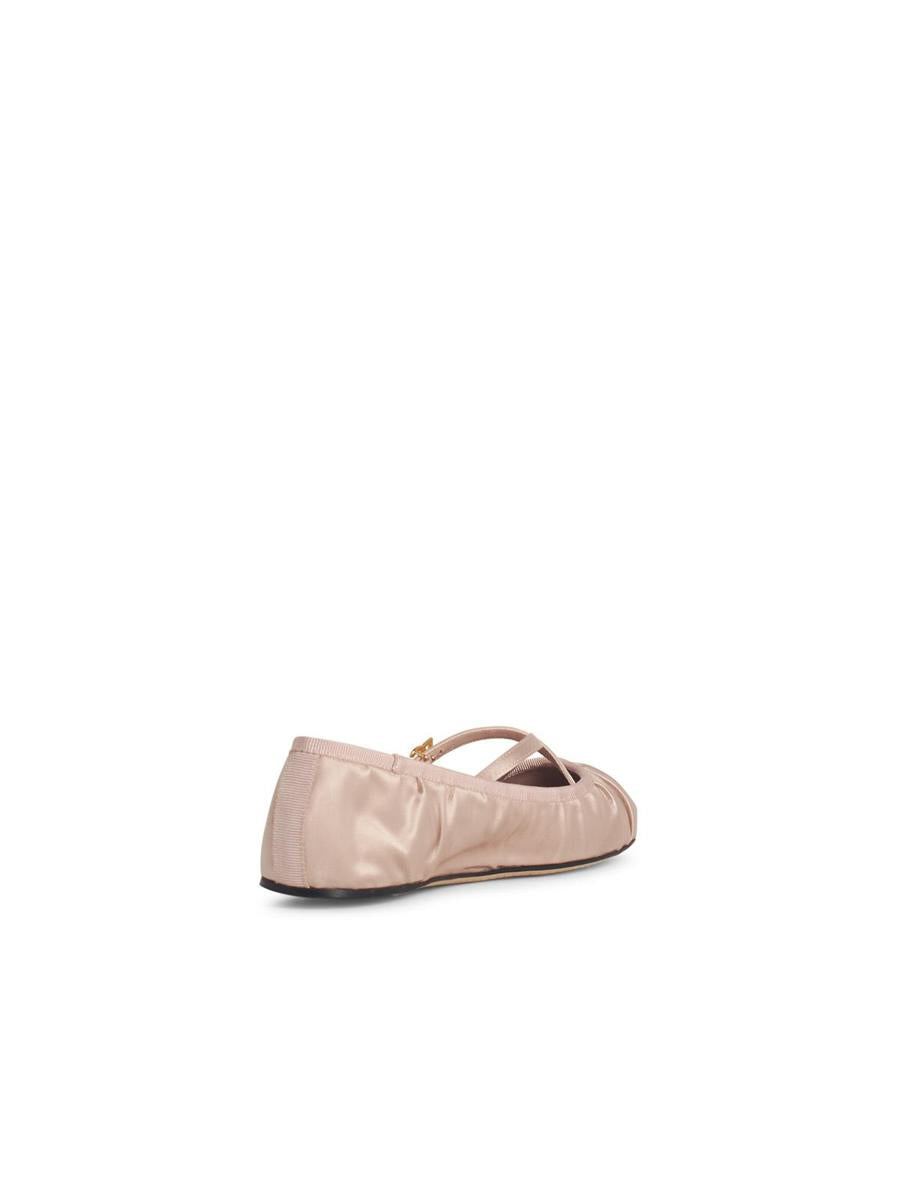 Dolce & Gabbana Pink Satin Ballet Flats