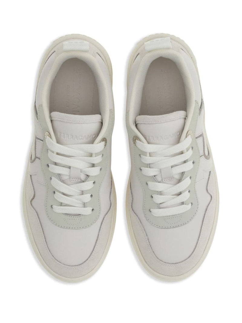 Salvatore Ferragamo Gancini Leather Sneakers