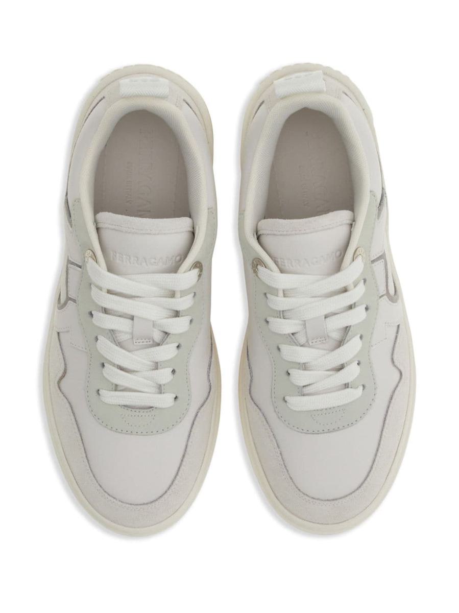 Salvatore Ferragamo Gancini Leather Sneakers