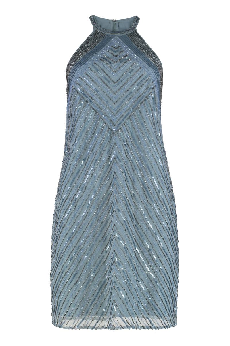 Ralph Lauren Halter Sequin Mini-Dress