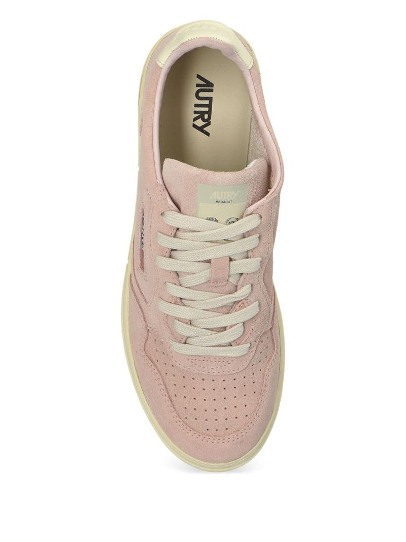 Autry 'Medalist' Sneakers In Pink Suede Leather