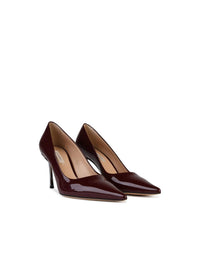 Casadei Superblade' Burgundy Shiny Leather Pumps