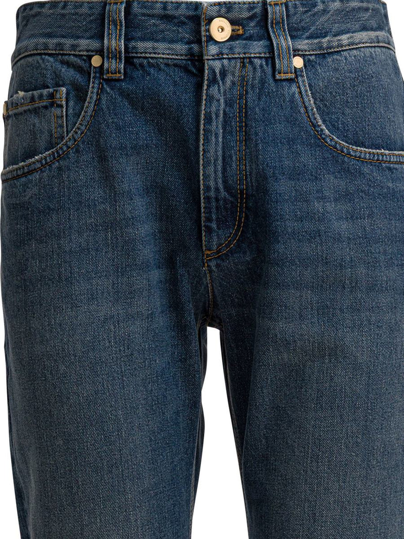 Brunello Cucinelli "Column" Straight Leg Jeans