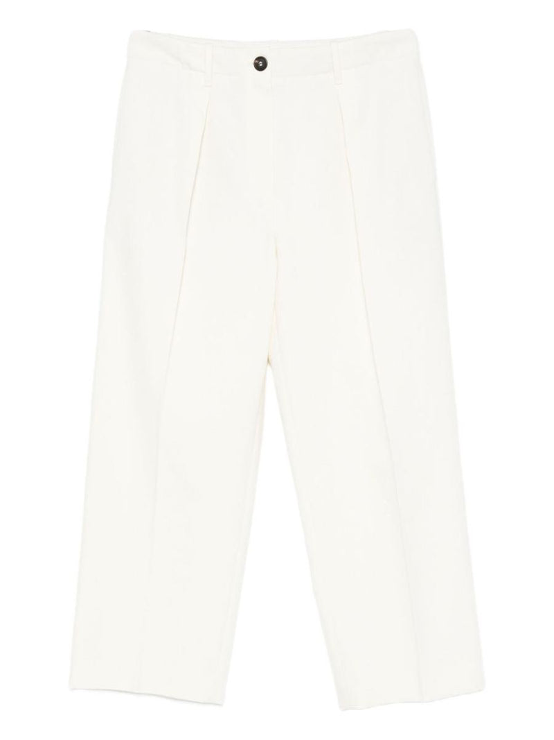 Brunello Cucinelli Cropped Cotton Trousers