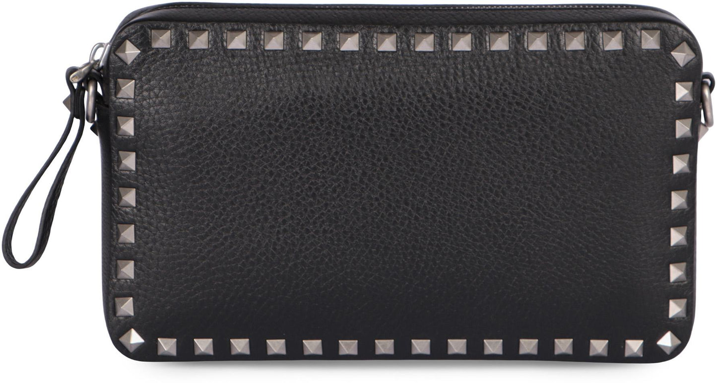 Valentino Garavani Rockstud Leather Messenger Bag