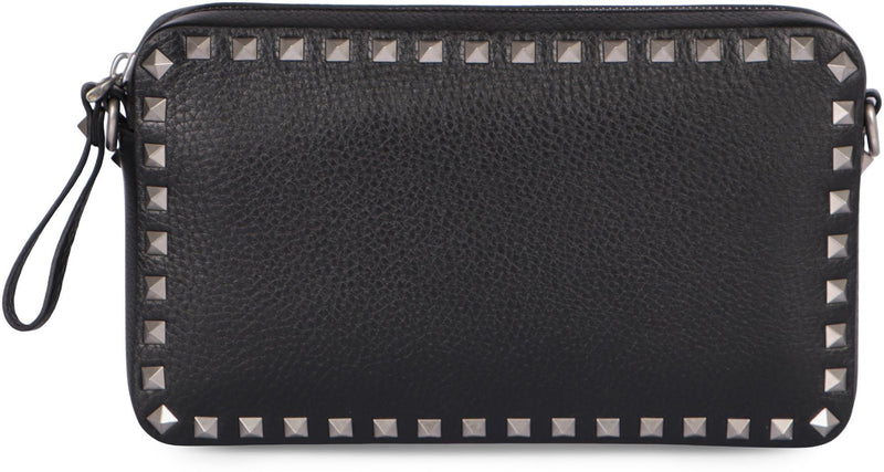 Valentino Garavani Rockstud Leather Messenger Bag