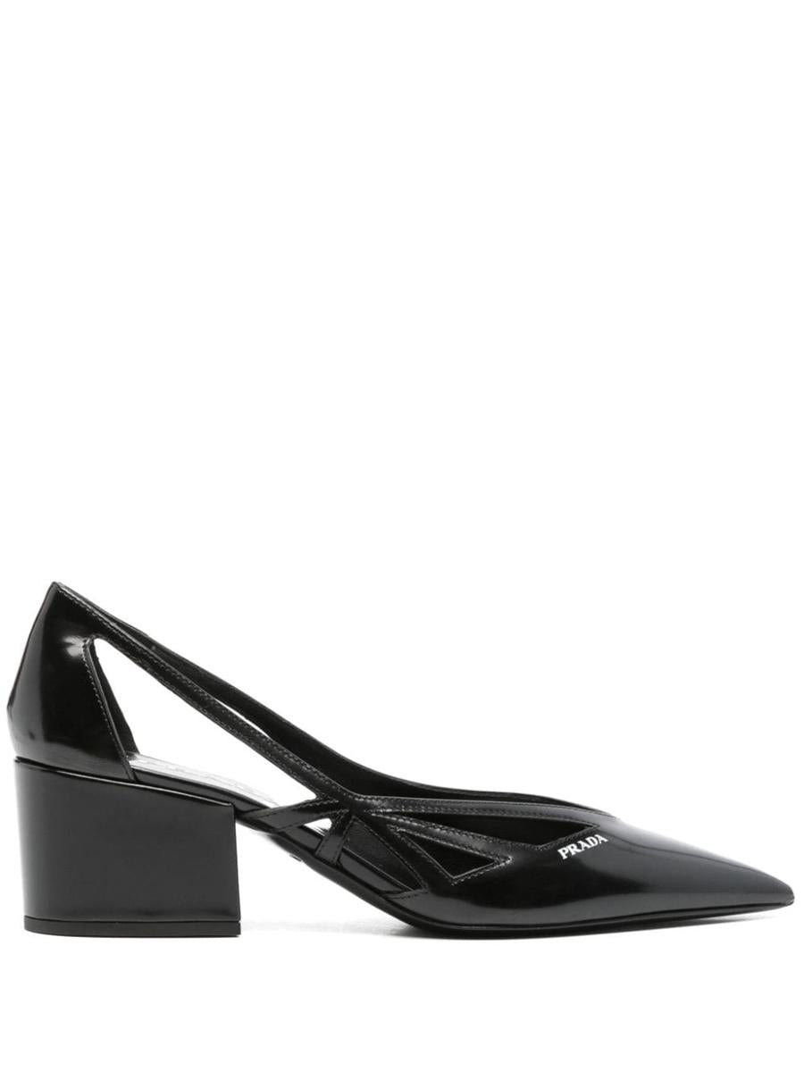 Prada Leather Cut-Out Pumps