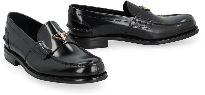 Prada Brushed Leather Loafers