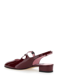 'Peche' Bordeaux Mary Jane Pumps In Patent Leather Woman