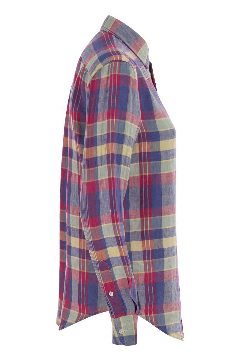 Polo Ralph Lauren Calssic-Fit Linen Plaid Shirt