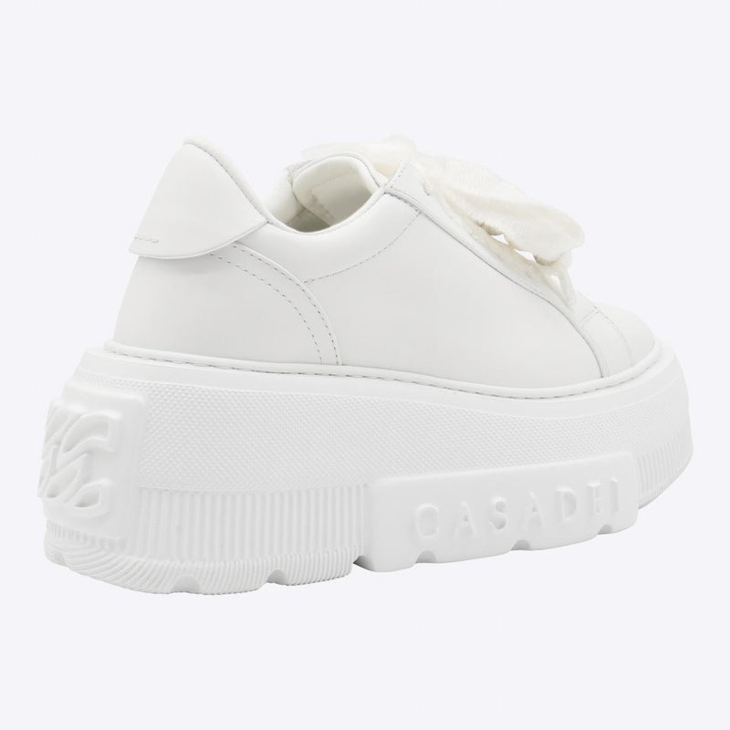 Casadei White Leather Nexus Sneakers