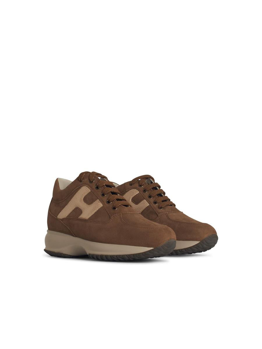 Hogan 'Interactive' Brown Suede Sneakers