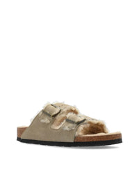 Birkenstock Arizona Shearling And Suede Sandals Shoes