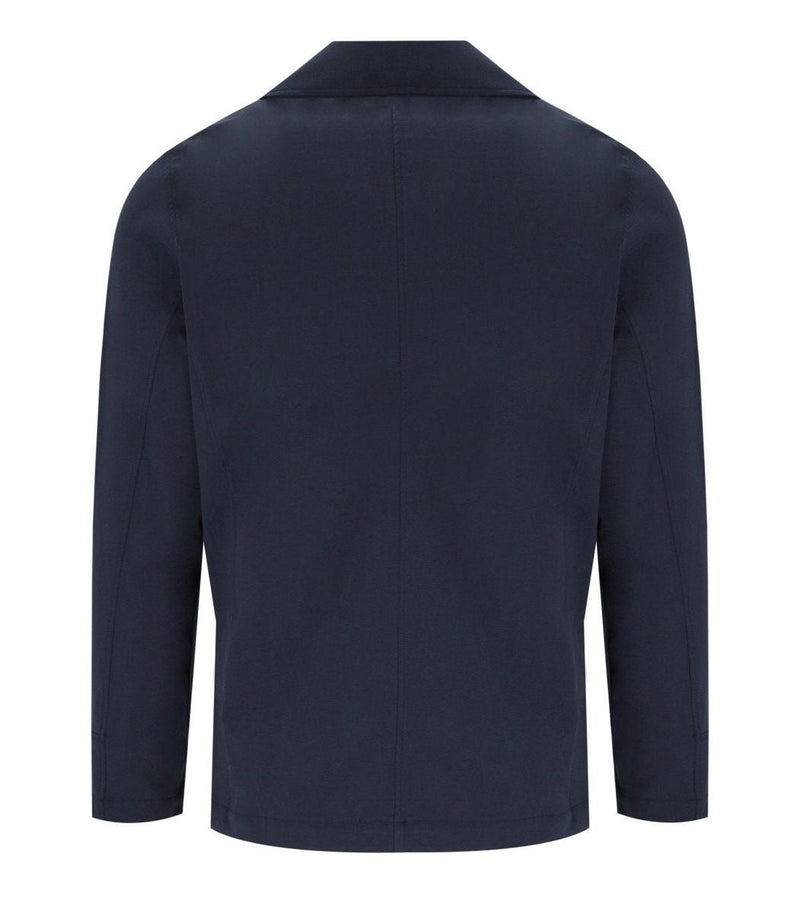 H953 Navy Blue Knitted Peacoat