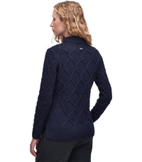 Barbour Burne Roll Blue Turtleneck Sweater