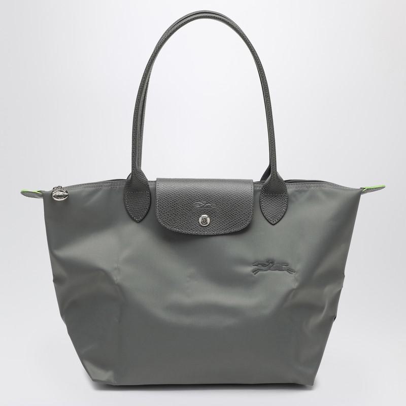Longchamp Graphite-Coloured Le Pliage Green M Bag