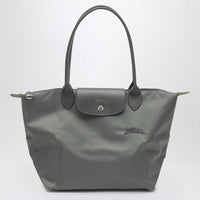 Longchamp Graphite-Coloured Le Pliage Green M Bag